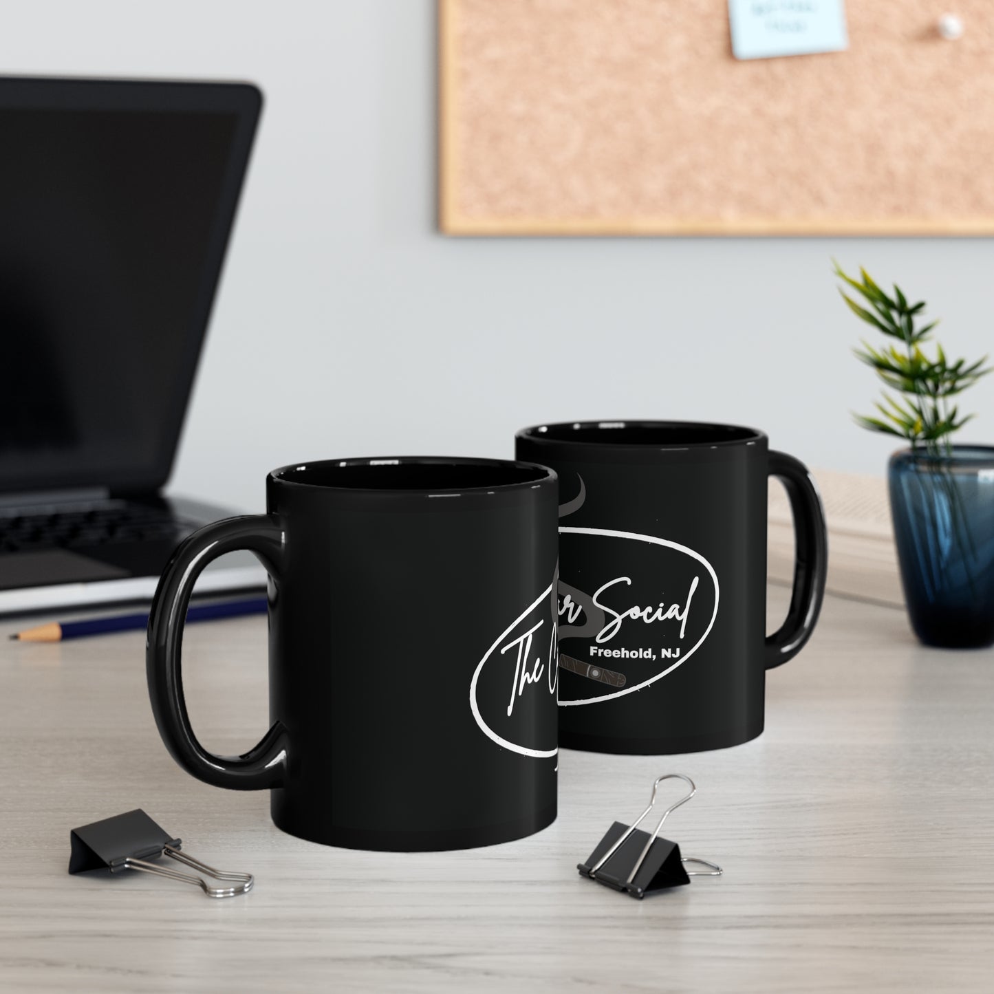The Cigar Social 11oz Black Mug