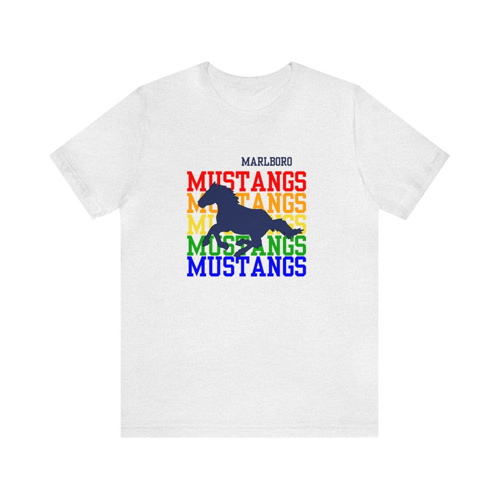 Marlboro Mustangs Tee Shirt, Rainbow