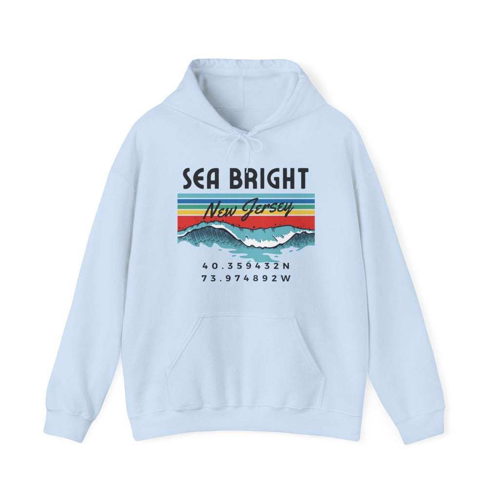 Sea Bright New Jersey Hoodie, Coordinates