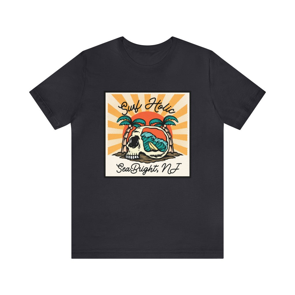 Sea Bright NJ Tee Shirt, Skull Surfer