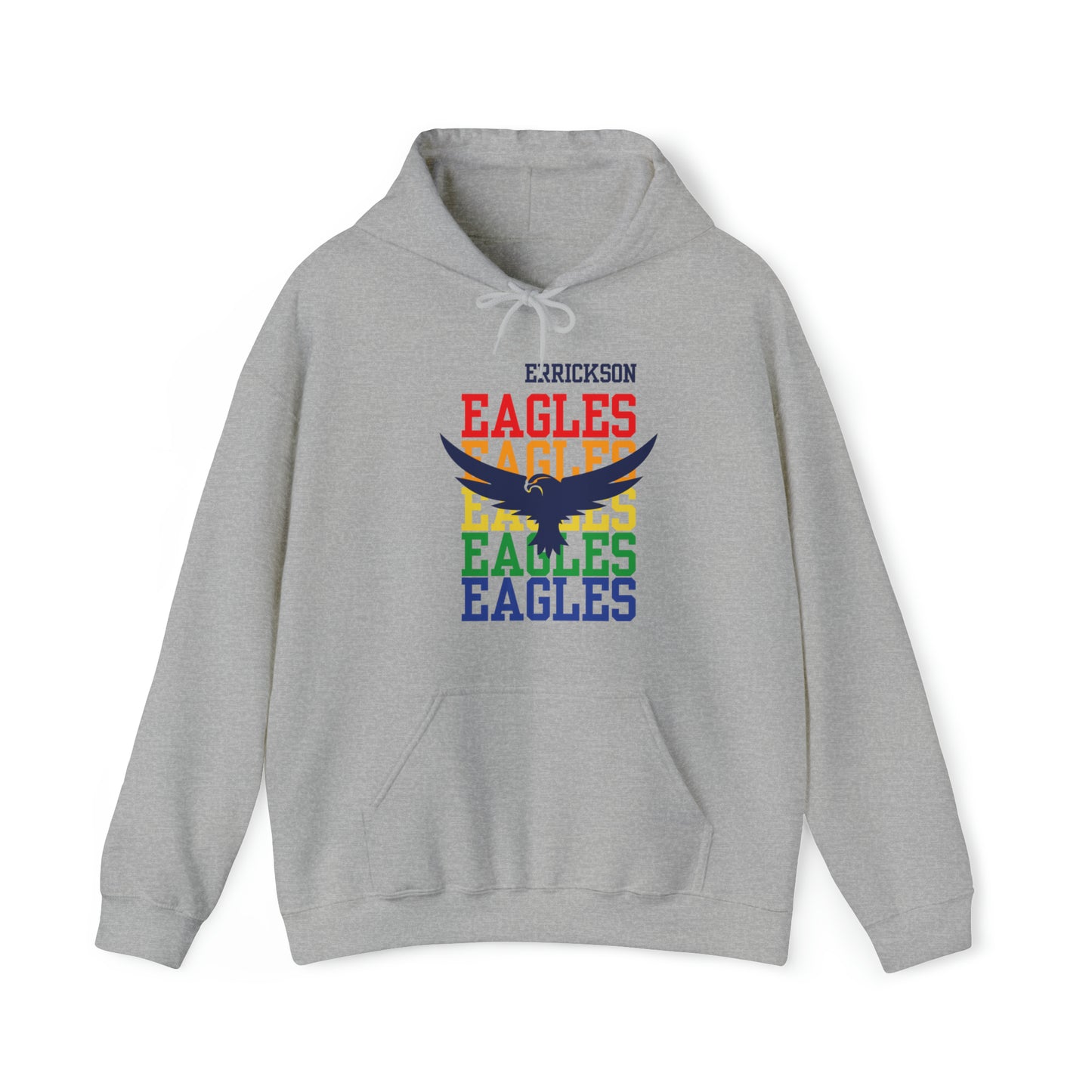 Errickson Eagles Adult Hoodie, Rainbow