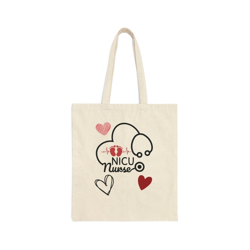 Nicu Nurse Cotton Canvas Tote Bag