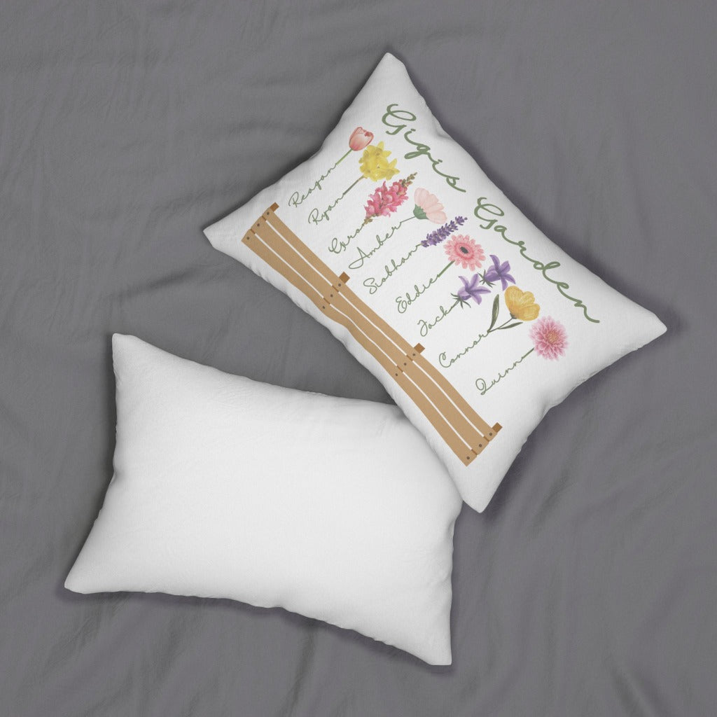 Personalized Grandma's Garden Pillow