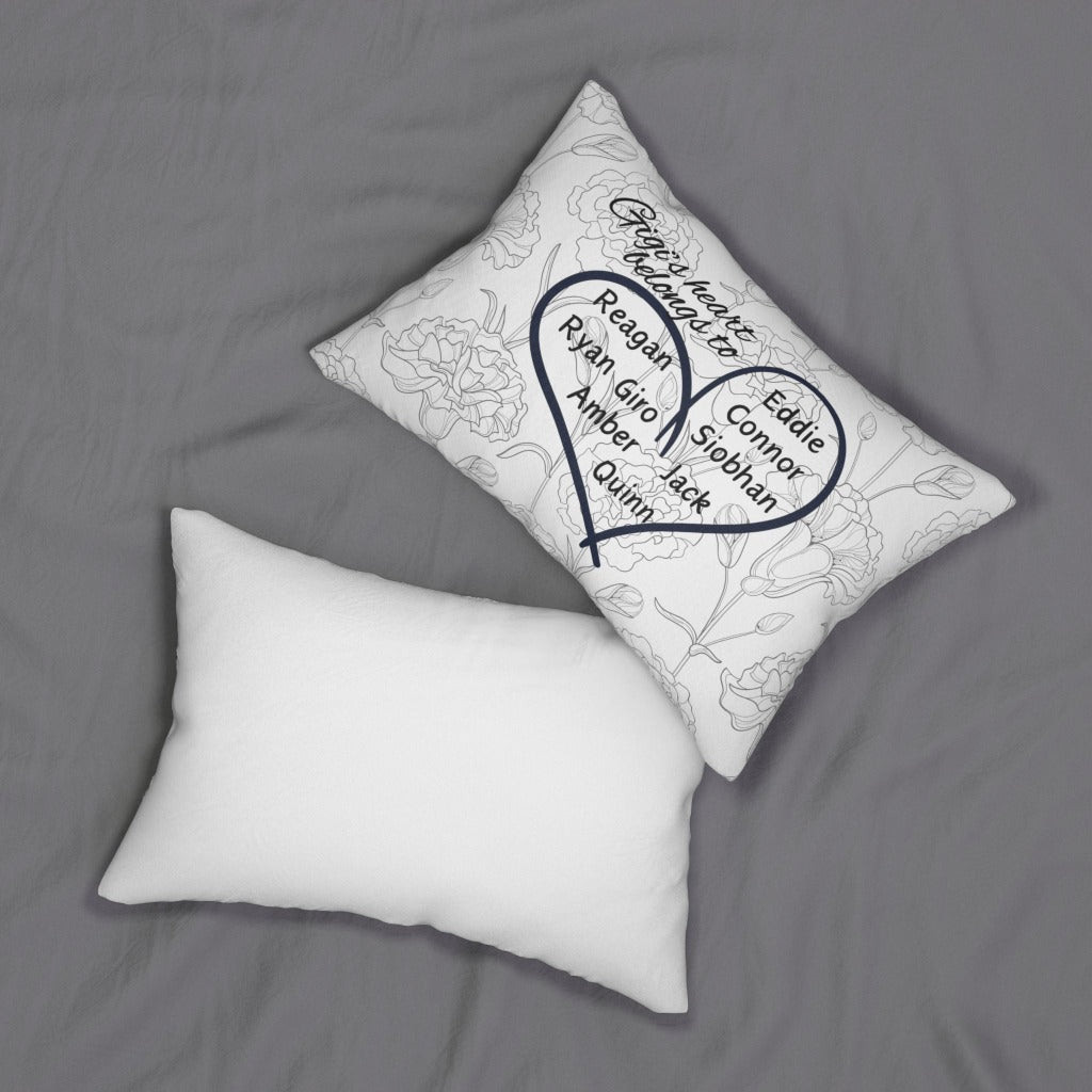 Personalized Grandma's Heart Pillow