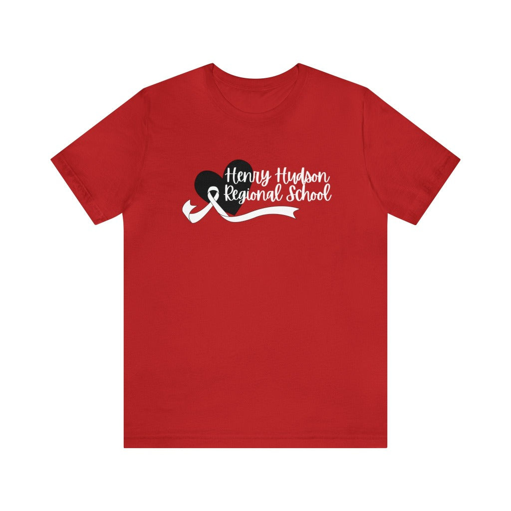Henry Hudson Regional School, Red Heart Disease Awareness Adult Tee Shirt