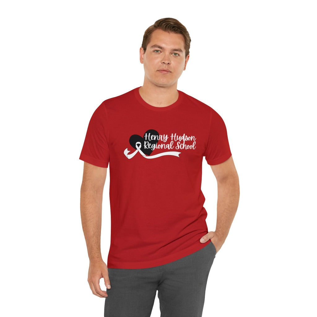 Henry Hudson Regional School, Red Heart Disease Awareness Adult Tee Shirt