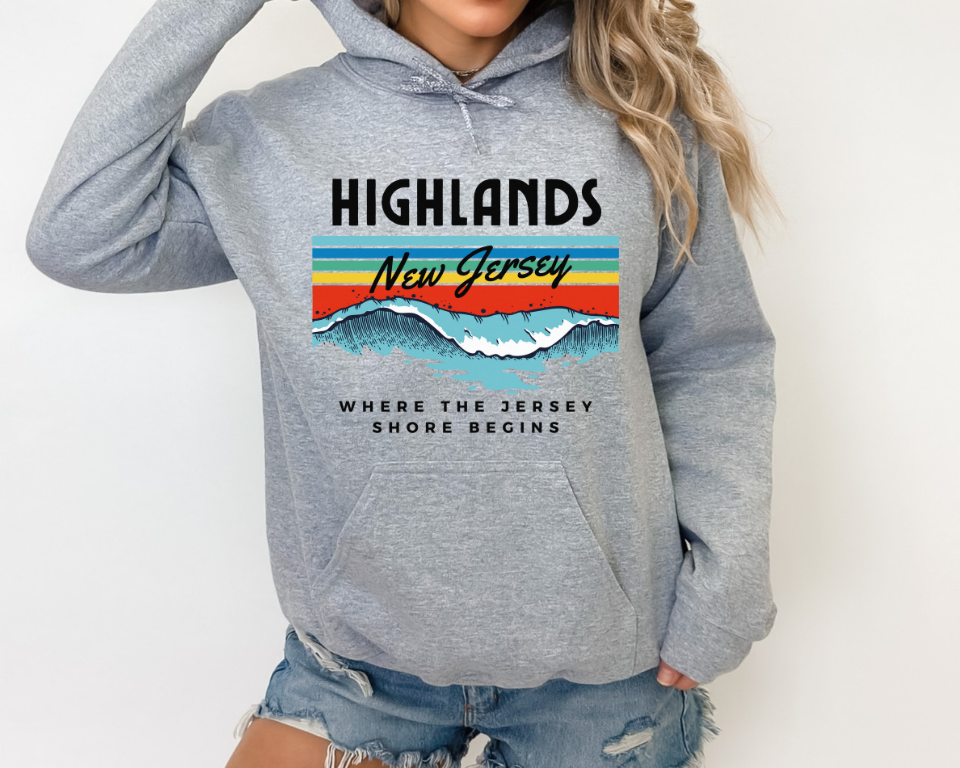 Highlands NJ Hoodie, Waves