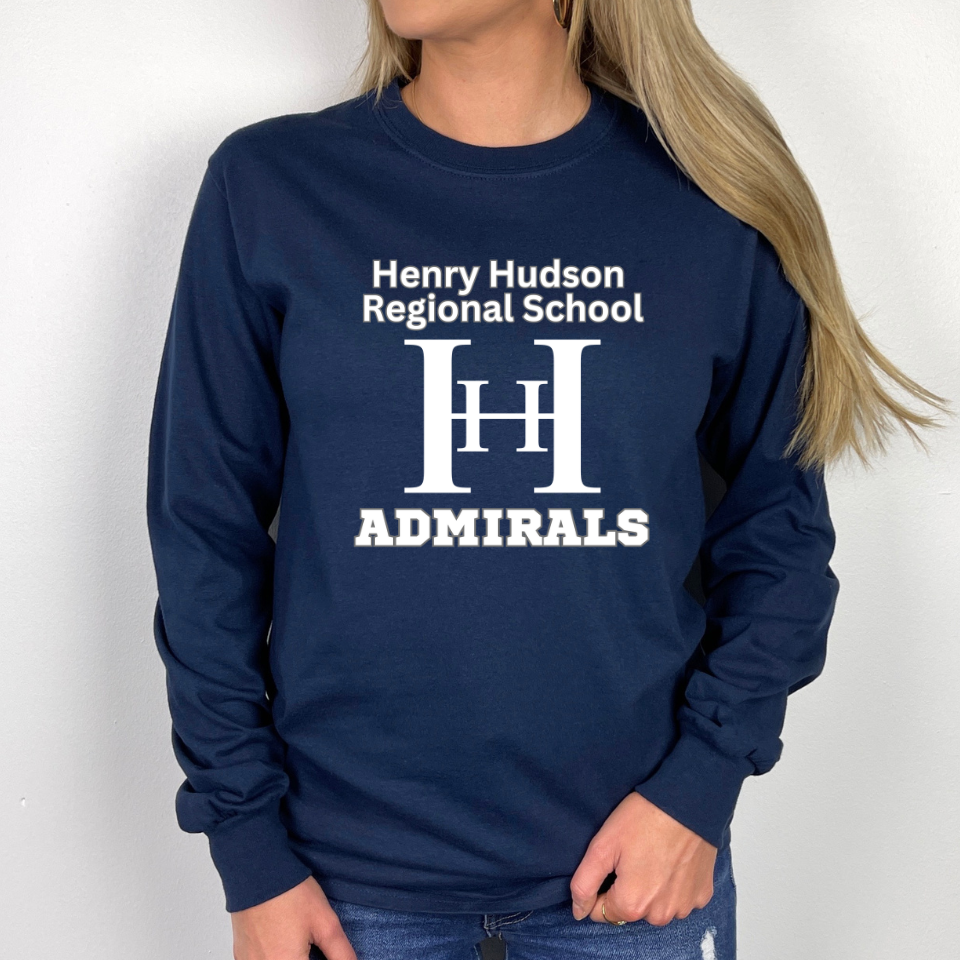 HHRS Admirals Long Sleeve Tee, Navy