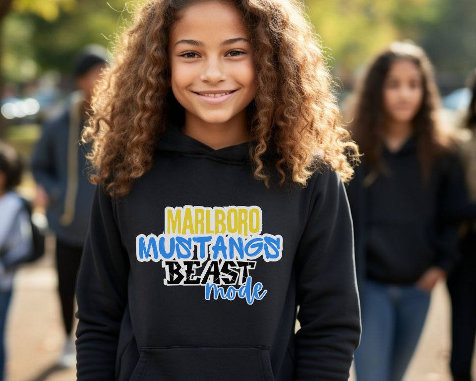 Youth Marlboro Mustangs Hoodie, Beast Mode