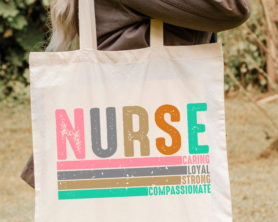 Nurse Cotton Canvas Tote Bag