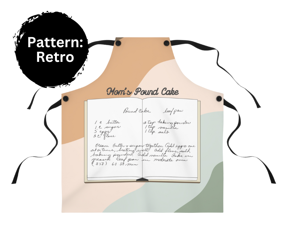 Personalized Apron with Hand Written Note and Recipe