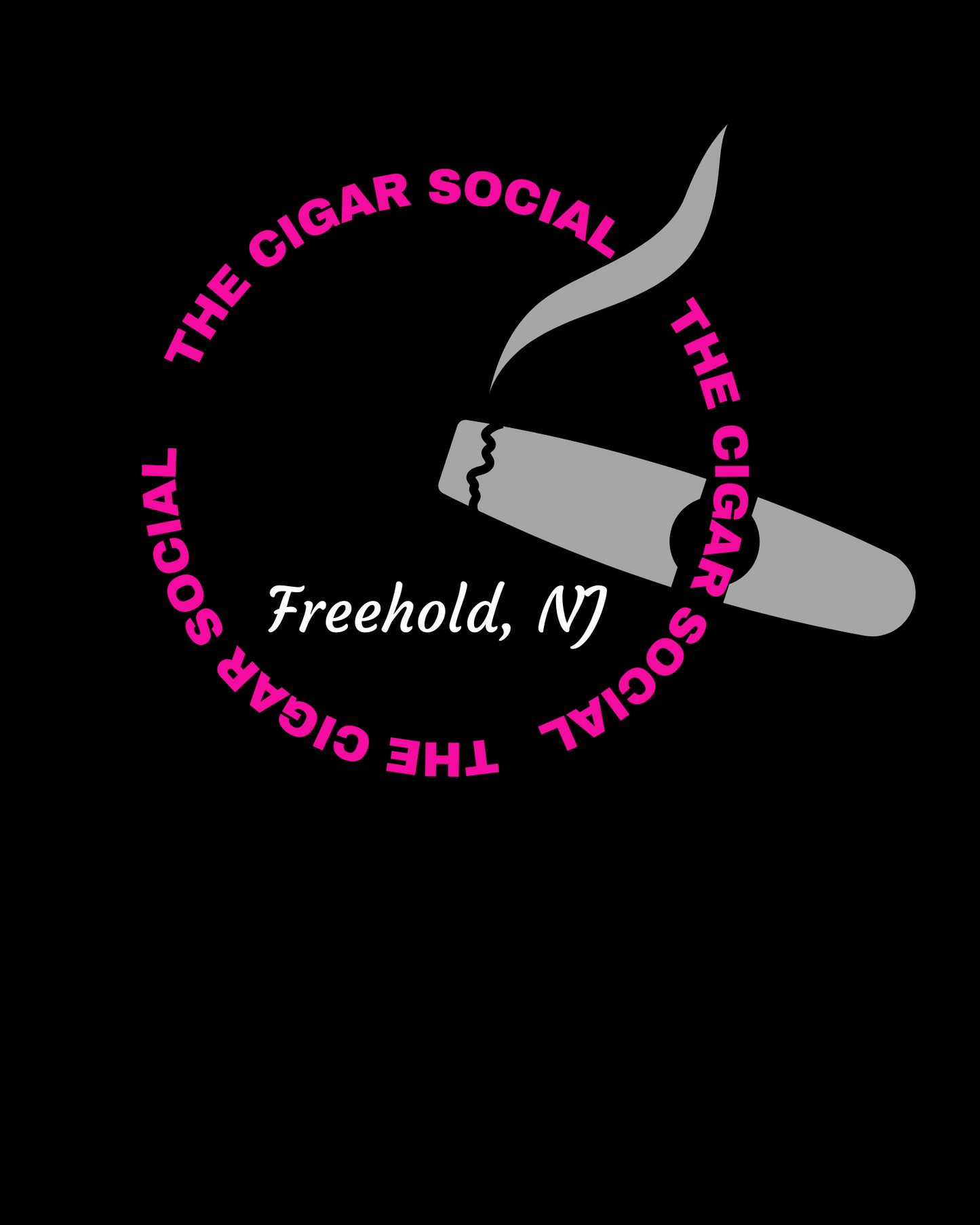 The Cigar Social, Half Zip Fleece Pullover PINK, Embroidered