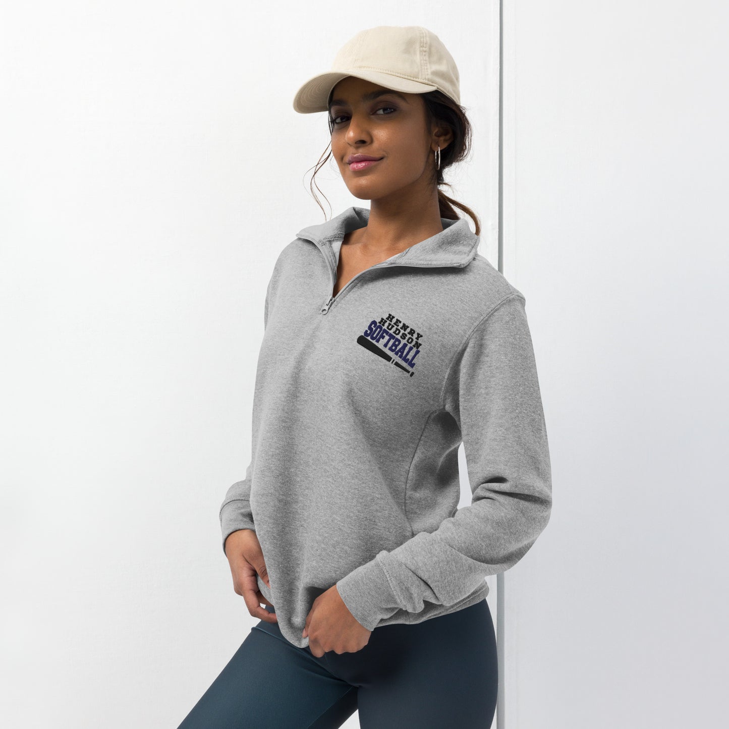 Henry Hudson Softball Quarter Zip Unisex fleece pullover (embroidered)
