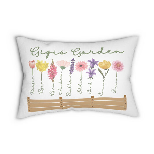 Personalized Grandma's Garden Pillow