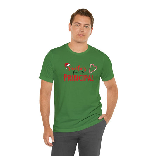 Santa's Favorite Principal Tee Shirt white, UNISEX