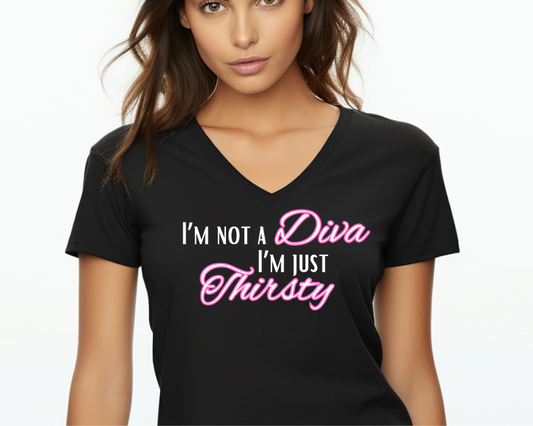 I'm Not a Diva V-Neck Tee