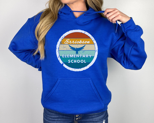 Errickson Eagles Adult Hoodie, Retro Royal