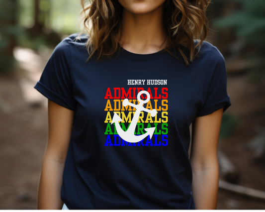 Henry Hudson Tee Shirt, Rainbow Admirals
