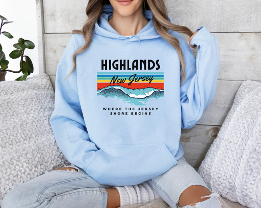 Highlands NJ Hoodie, Waves