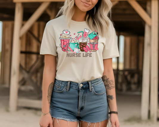 Nurses Life Coffee Tee Shirt