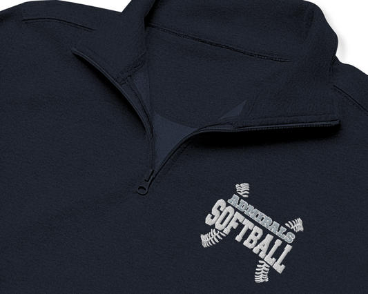 Henry Hudson Softball Quarter Zip, Navy (Embroidered)