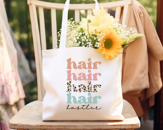 Hair Stylist Hair Hustle Cotton Canvas Tote Bag