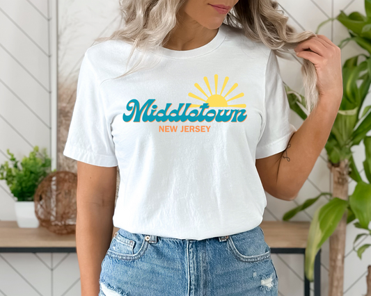 Middletown NJ, Sun Adult Tee Shirt