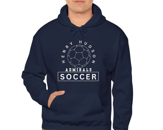 Boys Soccer Adult Hoodie, Name on Back