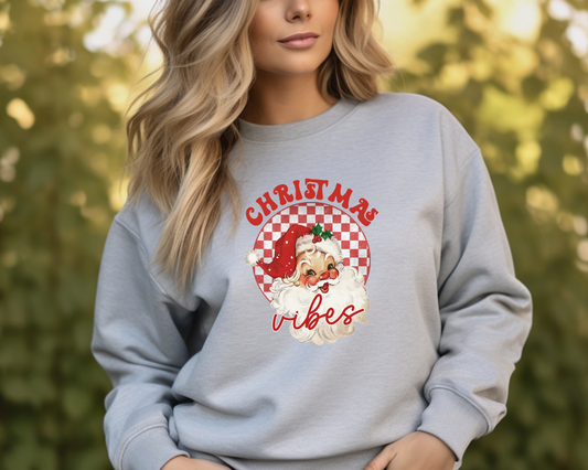 Merry Christmas Vibes Crewneck Sweatshirt