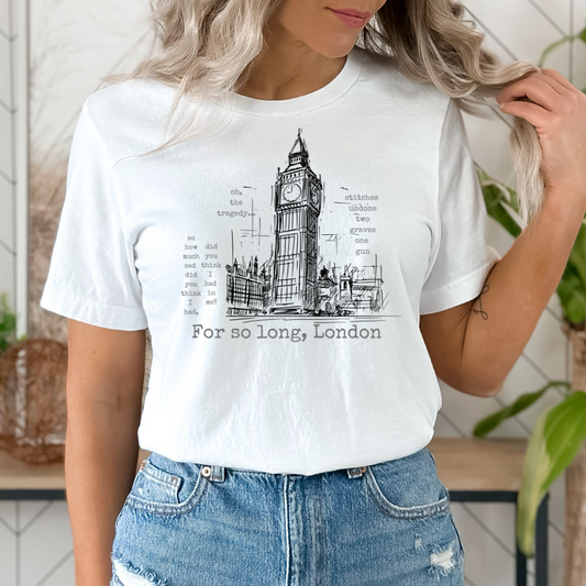 So Long London, Taylor Swift Inspired Tee Shirt