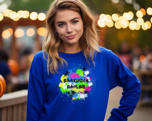 Errickson Eagles Adult Crewneck Sweatshirt, Graffiti