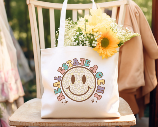 Real Estate Realtor Smile, Cotton Canvas Tote Bag