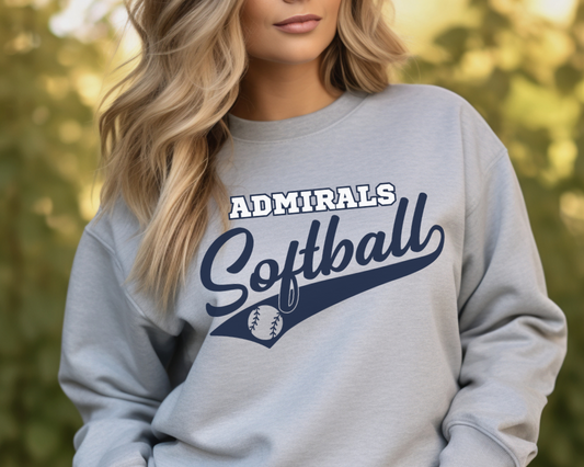 Henry Hudson Admirals Softball Crewneck Sweatshirt