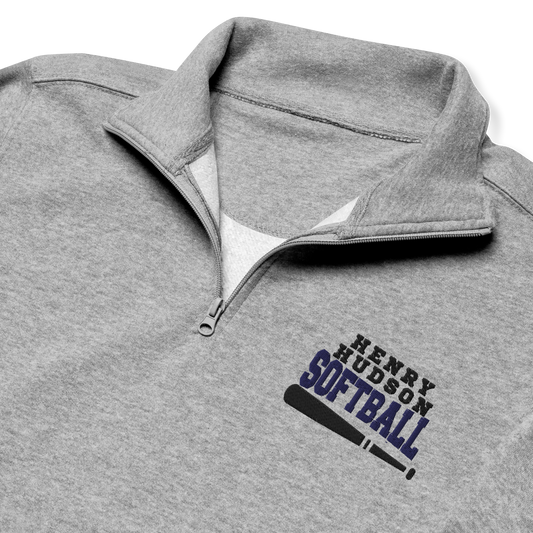 Henry Hudson Softball  Quarter Zip Unisex fleece pullover (embroidered)